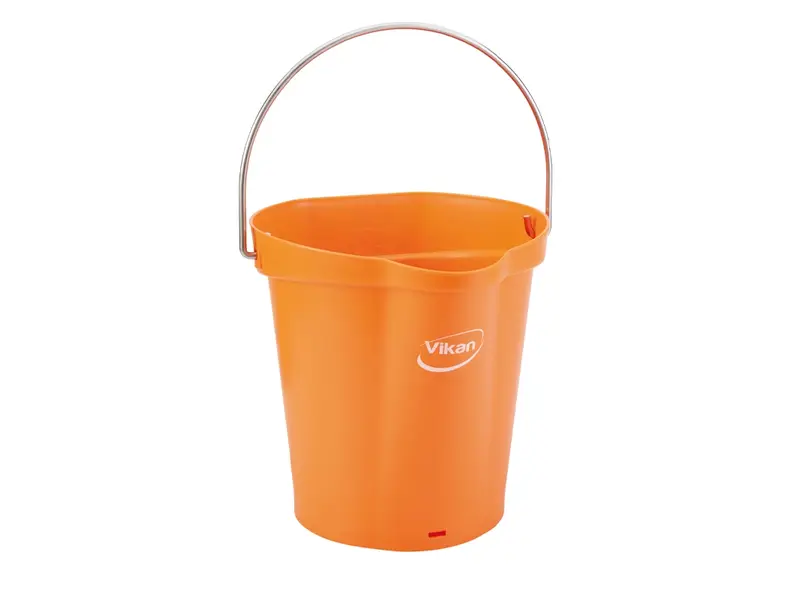 Vikan 56867 Bucket with stainless steel handle 12 liters orange