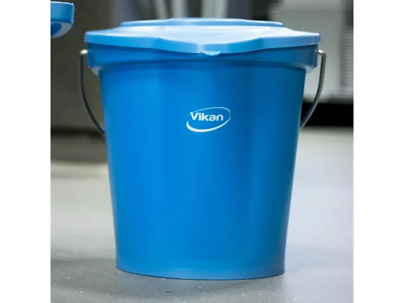 Vikan 56861 Bucket with stainless steel handle 12 liters pink