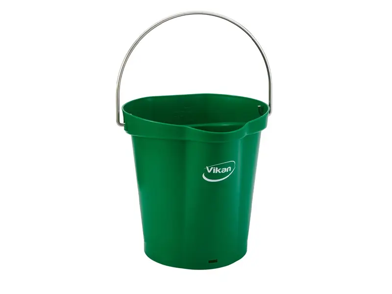 Seau Vikan 56882 avec poignée en acier inoxydable, 6 litres, vert