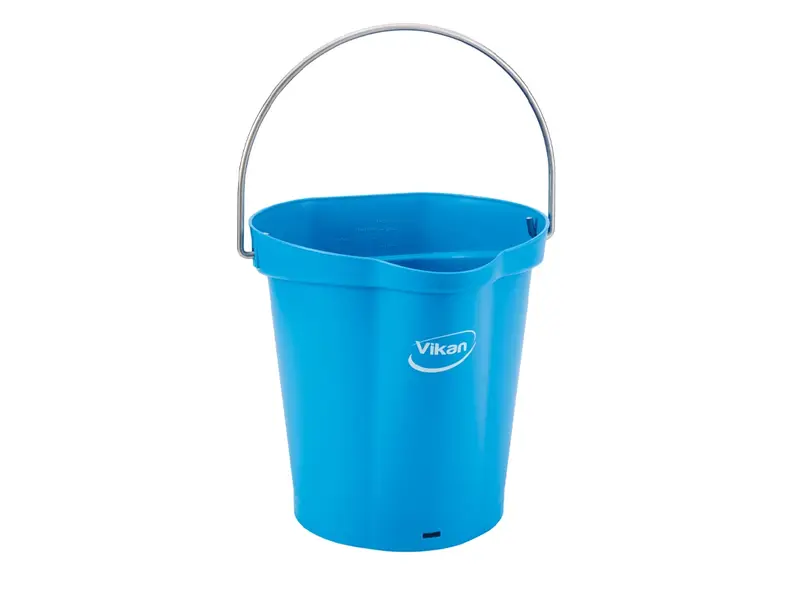Seau Vikan 56883 avec poignée en acier inoxydable, 6 litres, bleu