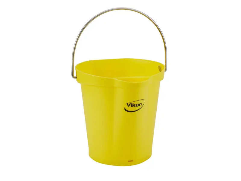 Vikan 56886 bucket with stainless steel handle 6 liters yellow