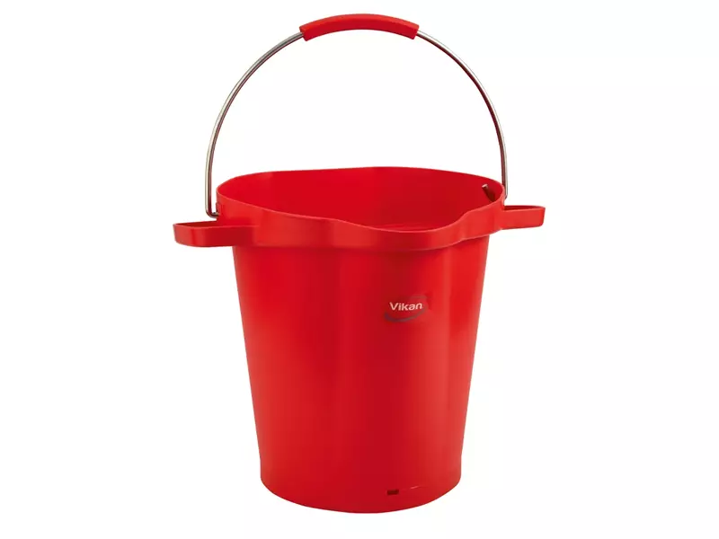 Vikan 56924 emmer met RVS hengsel 20 liter rood