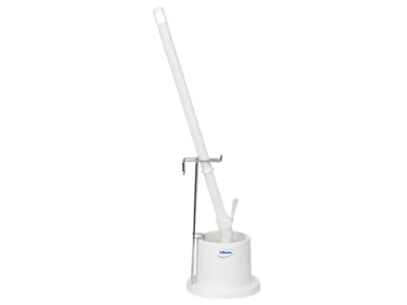 Brosse de toilette Vikan 50515 avec support, blanche