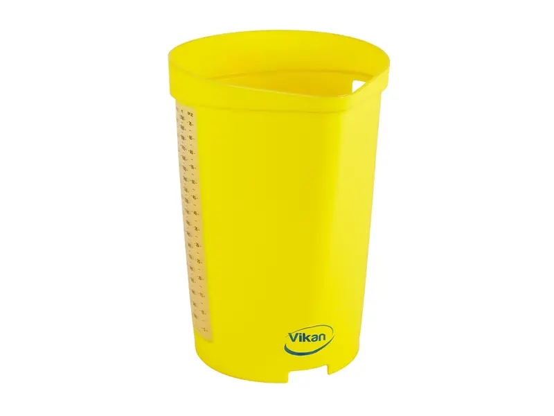 Gobelet doseur Vikan 60006 en polypropylène, 2 litres, jaune