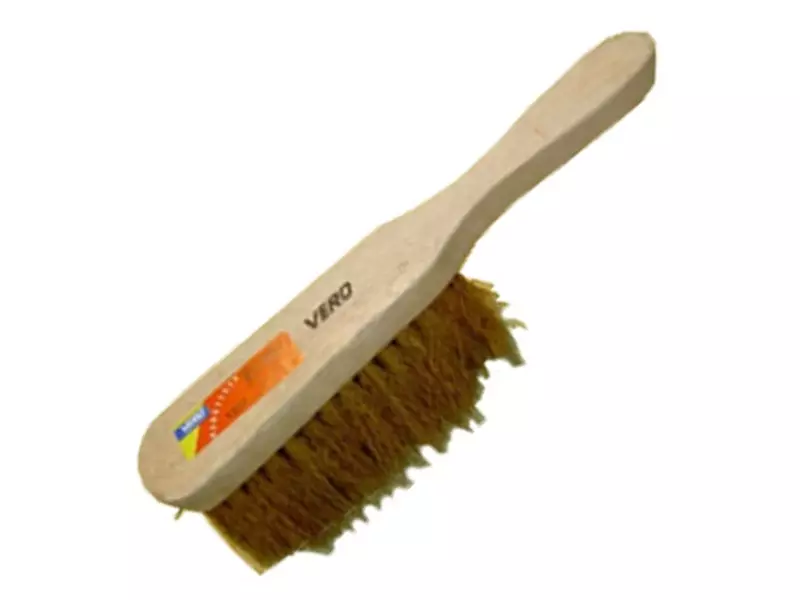 Unvarnished coconut wood hand broom