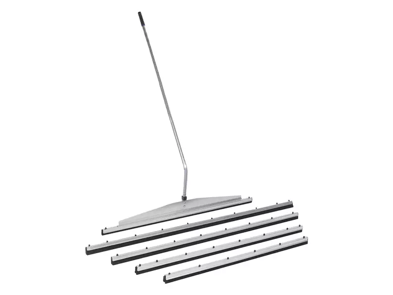 Jumbo Stainless Steel Floor Squeegee with curved handle 140 cm