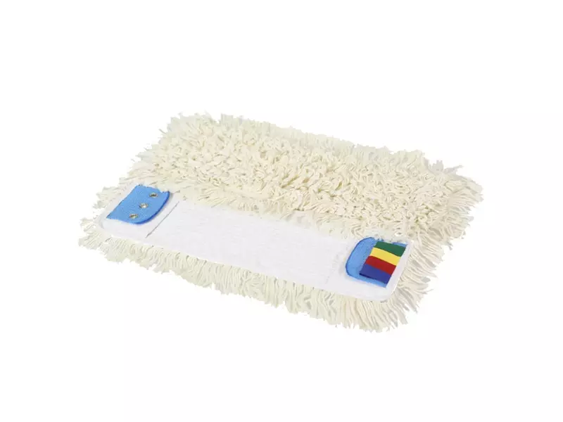 Flat mop with flap, 3 rings and insert sleeves, cotton, 40 cm