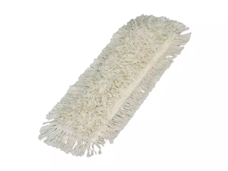 Flat mop with flap, 2 rings and insert sleeves, cotton, 40 cm