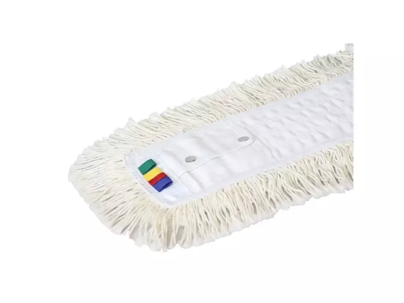 Housse de balai à franges avec boutons-pression, en coton, 60 cm