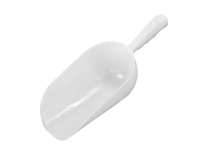 Plastic shopping scoop 360 mm white