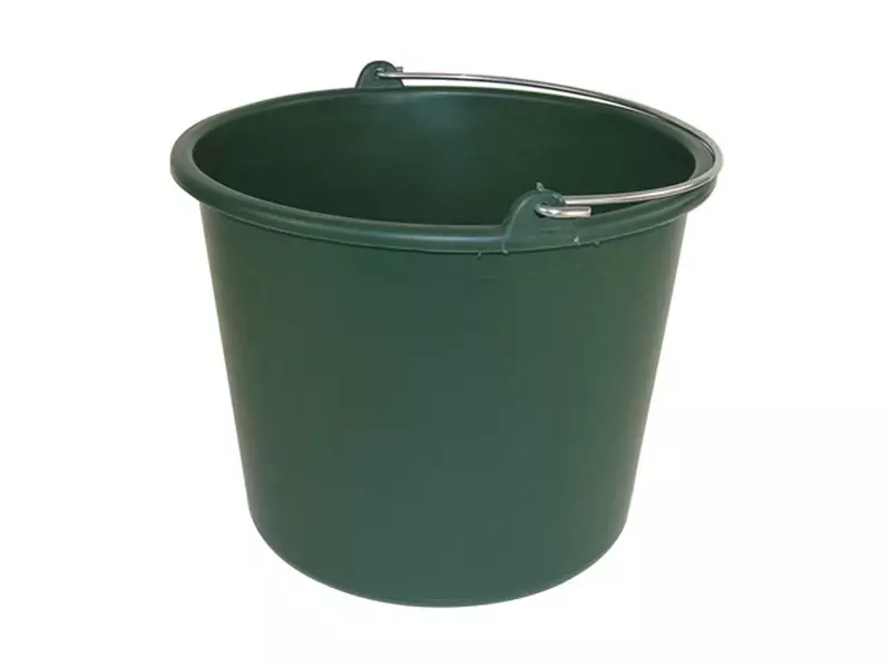 Plastic bucket 12 l green