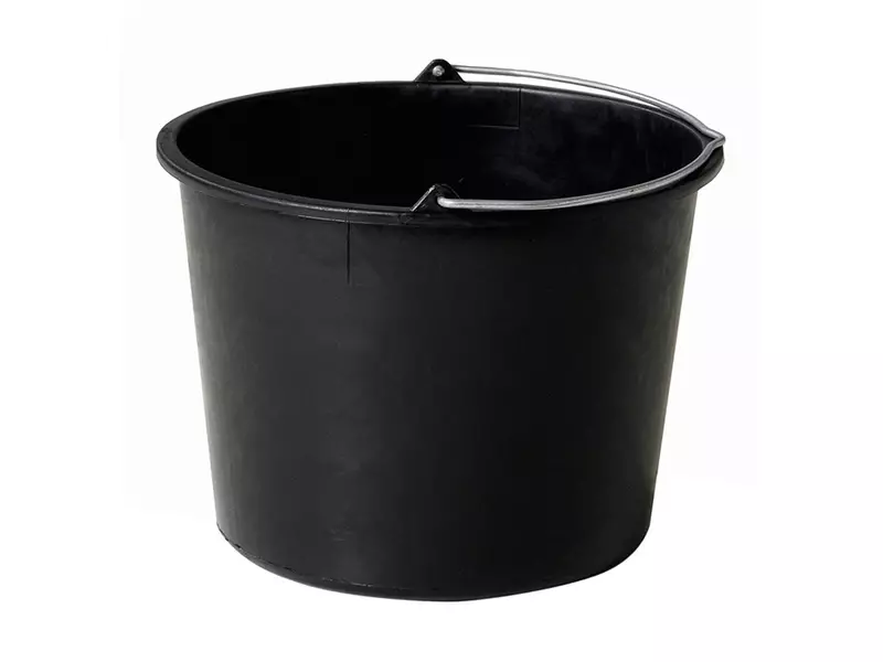 Plastic bucket 12 l black