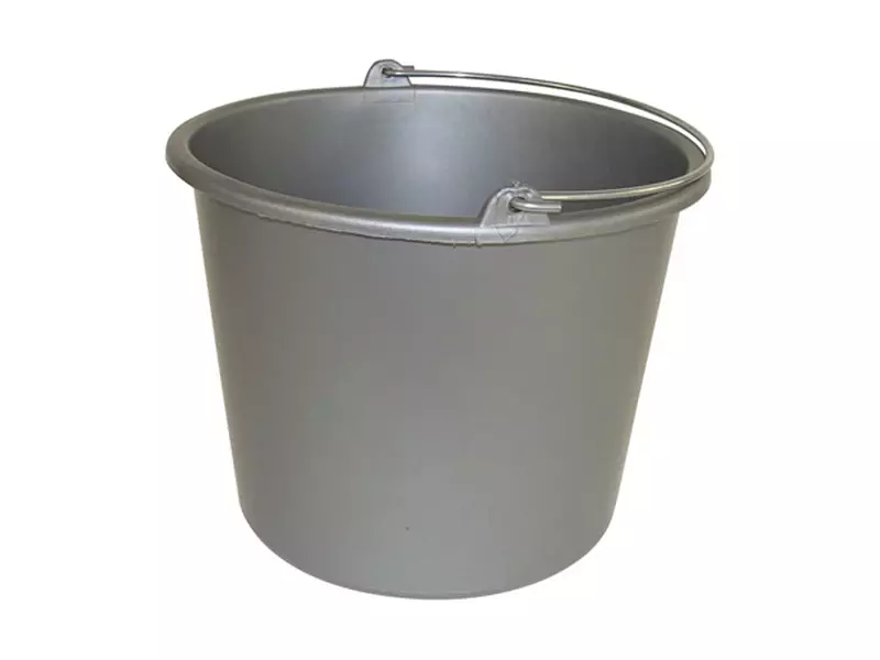 Plastic bucket 12 l grey