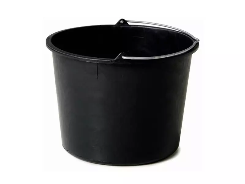 Plastic bucket 20 l black