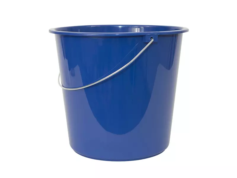 Seau en plastique bleu de 10 litres