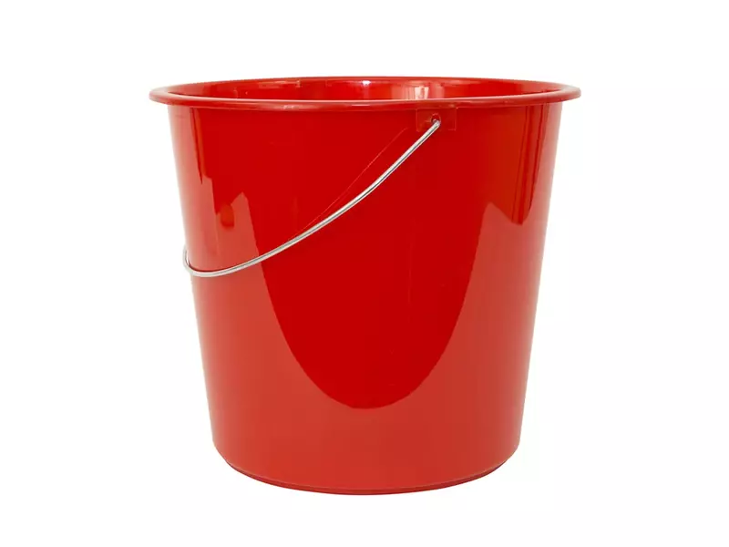 Red plastic bucket 10 liters