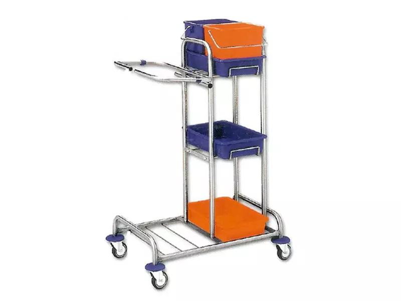 Jooky 1 chrome work trolley including 2x6 liter buckets