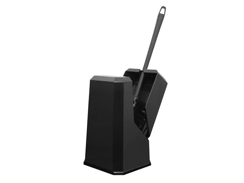 Euro Products Pearl toilet brush and holder closed black