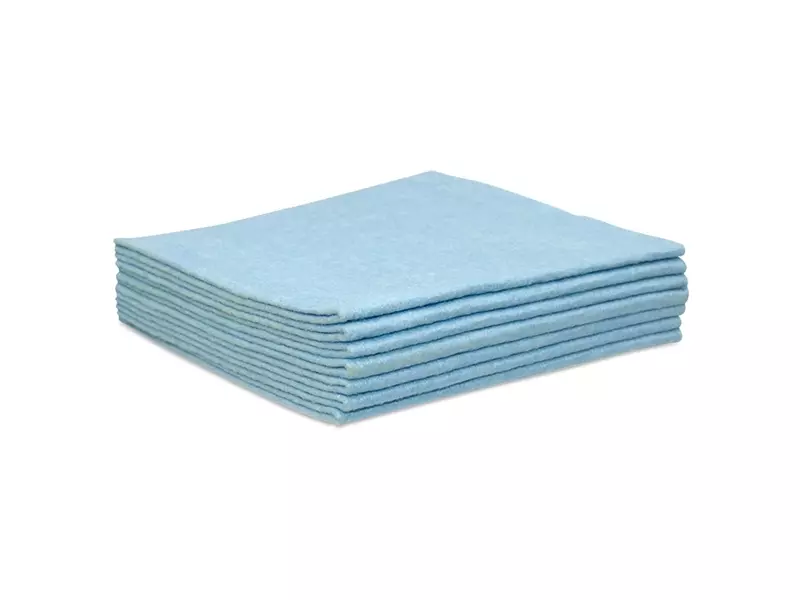 Euro Products klassieke poetsdoeken non-woven 38x40 cm blauw 65 stuks