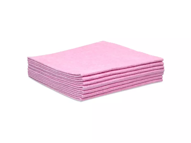 Chiffons de nettoyage classiques non tissés Euro Products 38 x 40 cm roses, lot de 200.