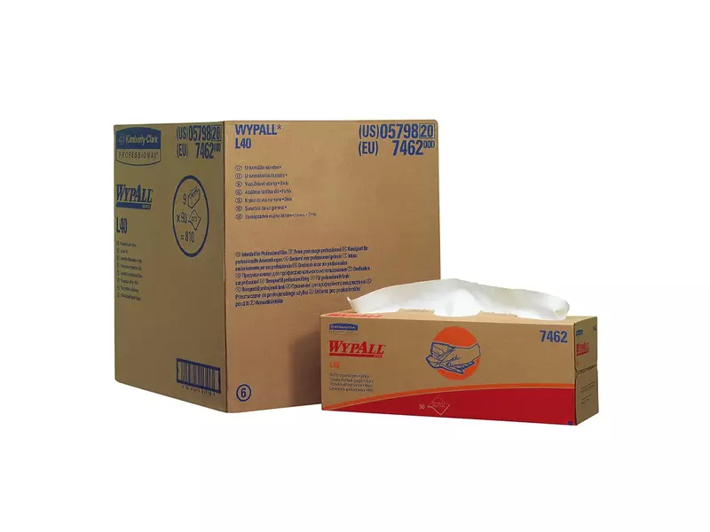Kimberly-Clark Wypall L40 7462 cleaning cloths 25x41 cm white