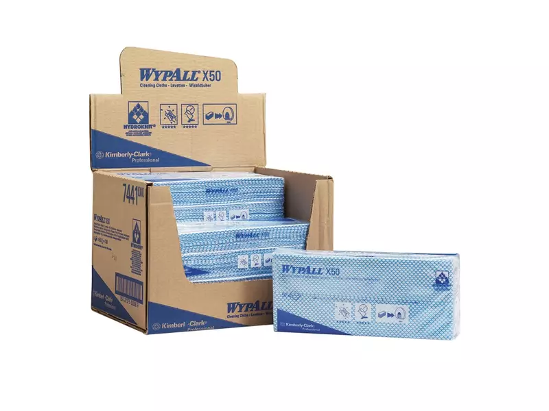 Kimberly-Clark WypAll X50 polishing cloths 416 x 245 mm blue