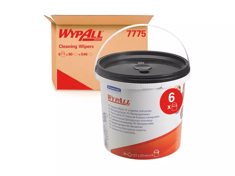 Wypall 7775 cleaning cloths 27x27 cm green dispenser bucket 90 pieces