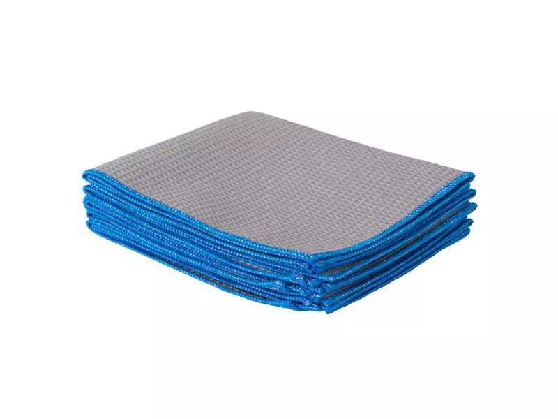 Stainless steel and glass cleaning cloth 32x38 cm blue