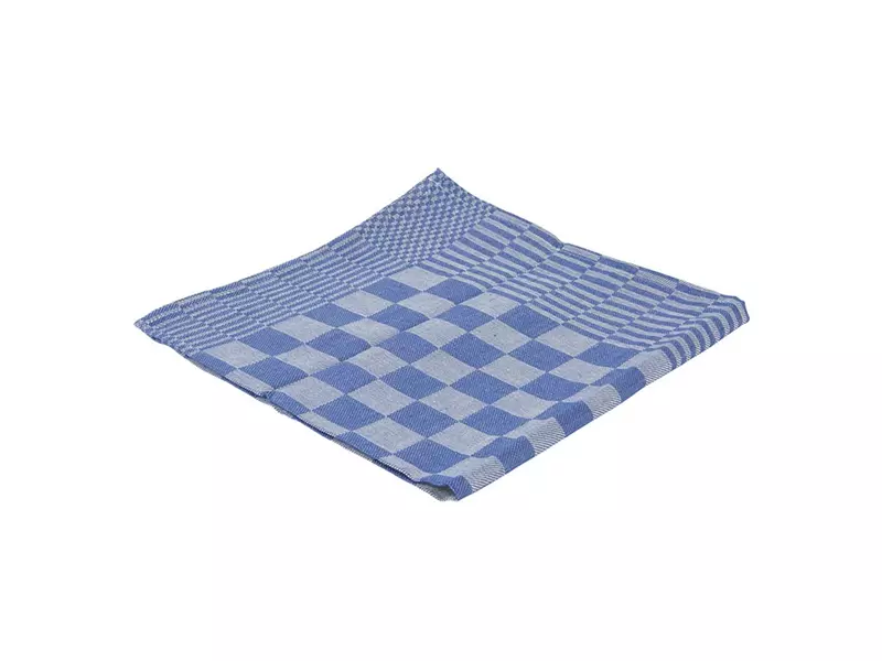 Torchon à carreaux bleu 65x65 cm