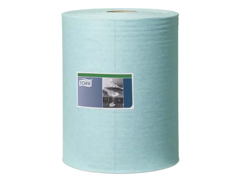 Chiffon de nettoyage Tork Low-Rib Combi Roll 1 pli bleu