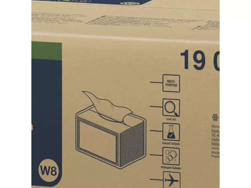Tork cleaning cloth Low-Ribbon folded 1-ply blue W8