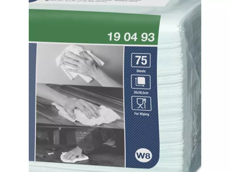 Tork cleaning cloth Low-Ribbon folded 1-ply blue W8