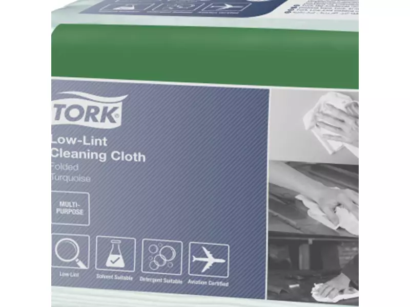 Tork cleaning cloth Low-Ribbon folded 1-ply blue W8