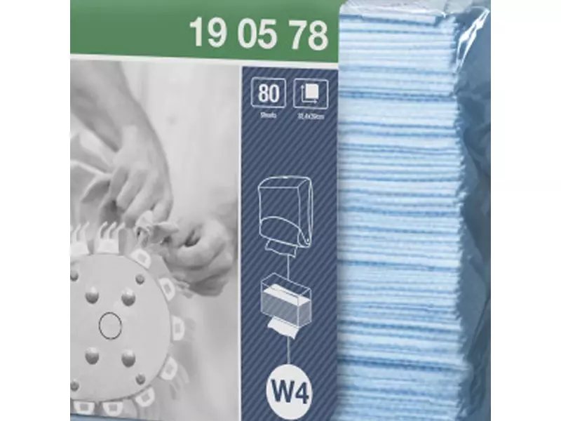 Tork reinigingsdoek Industrial Low-Lint non-woven W4 blauw