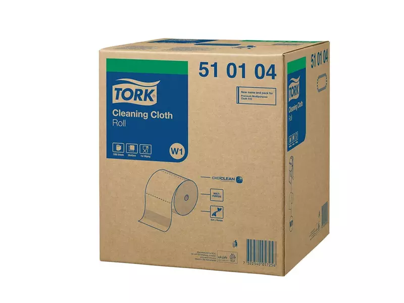 Tork reinigingsdoek Cleaning Rol W1 wit