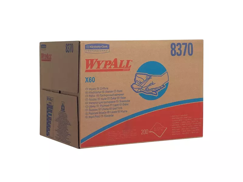 Kimberly-Clark WypAll X60 8370 polishing cloths Brag Box 426x317 mm blue