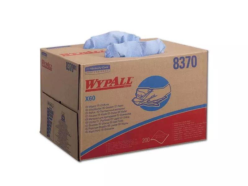 Kimberly-Clark WypAll X60 8370 polishing cloths Brag Box 426x317 mm blue