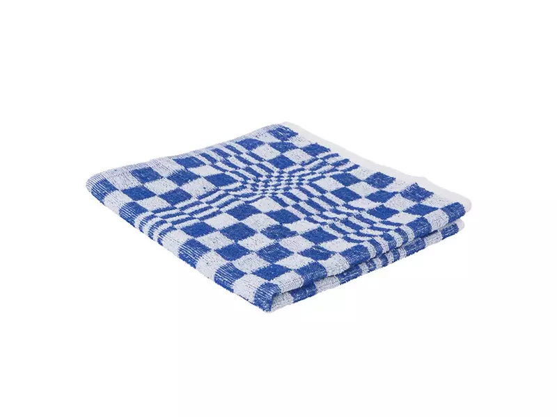 Checked kitchen towel 50x50 cm blue