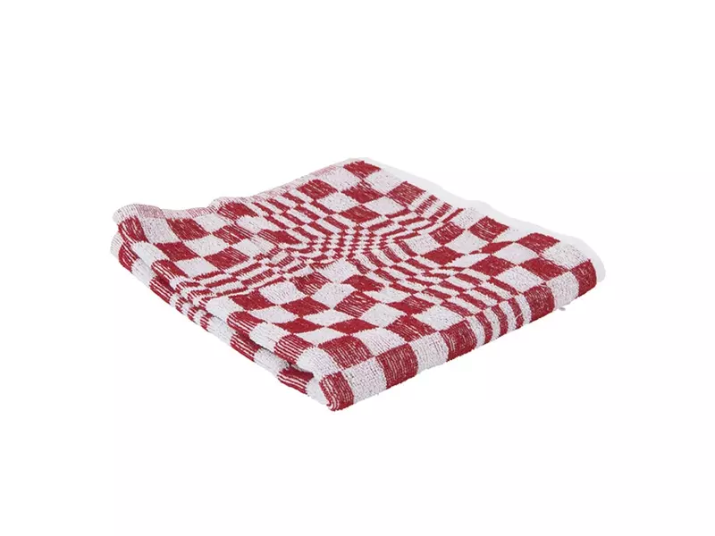 Torchon de cuisine à carreaux rouges 50x50 cm