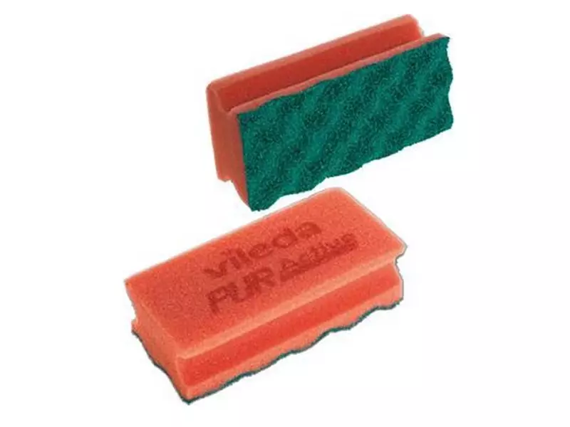Tampon à récurer Vileda Professional PurActive rouge/vert