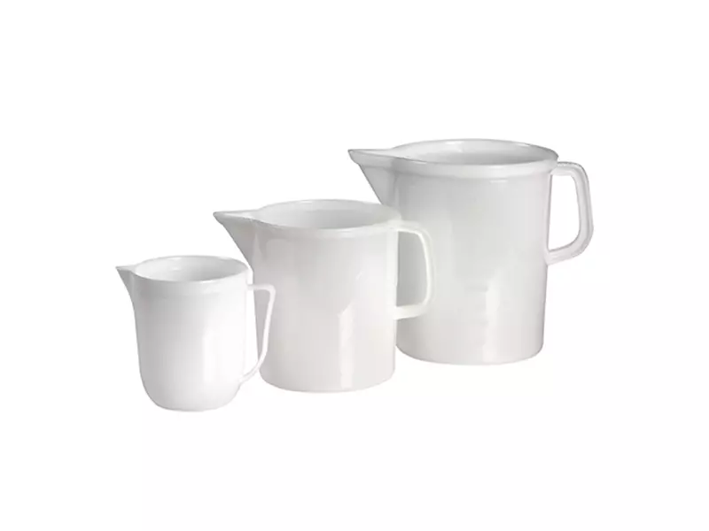 Gobelet doseur en plastique blanc de 1 litre