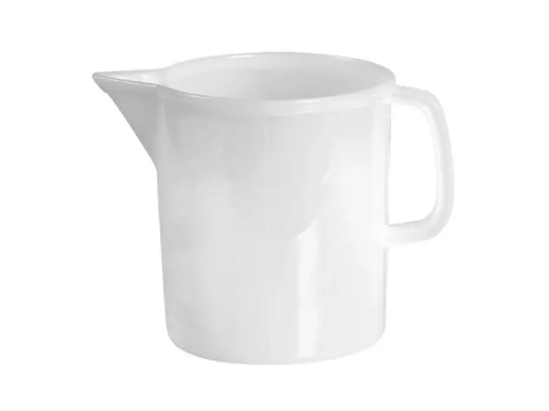 Gobelet doseur en plastique blanc de 1 litre