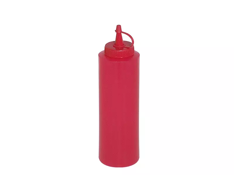 Sauce bottle PE 0.35 l red
