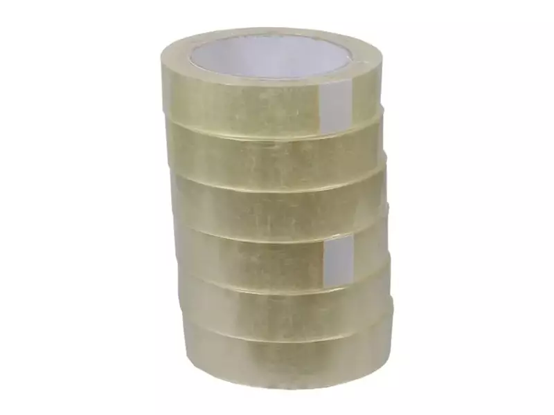 Tape PP acryl transparant 25 mm x 66 meter