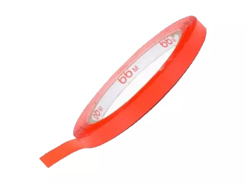 Ruban adhésif PVC à solvant 9 mm x 66 mètres rouge