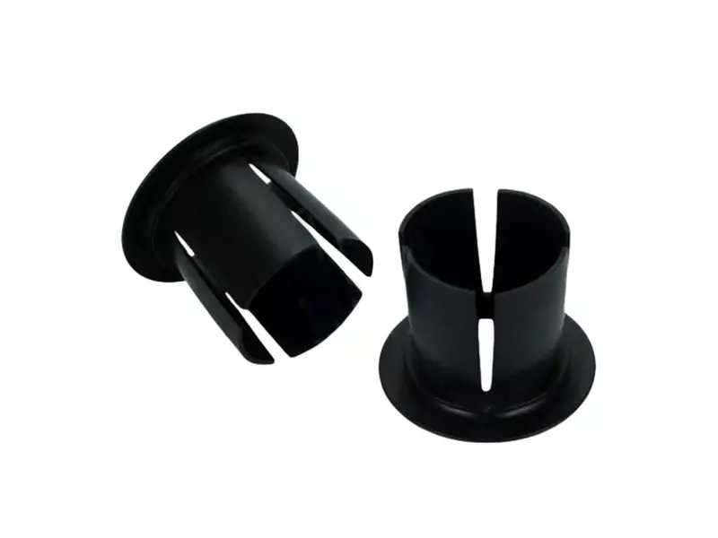 Round caps for hand wrapping film, black