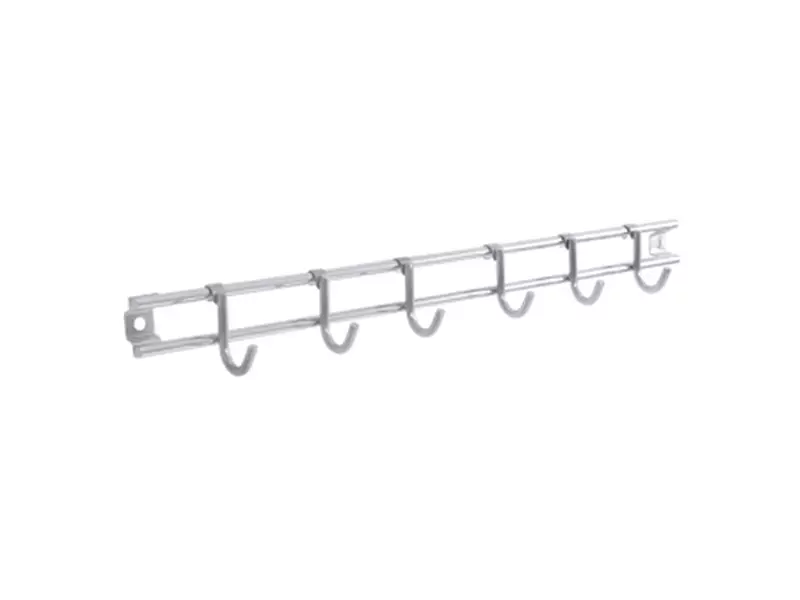 Stainless steel hanging rack with 10 hooks 70 cm