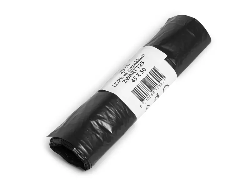Sacs poubelle noirs en PEBD recyclé T25 45x50 cm