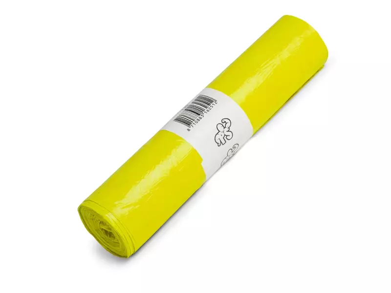 Sacs poubelle jaunes en PEHD T30 70x110 cm