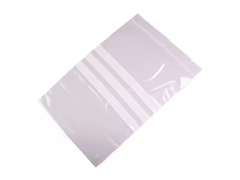 Grip bag with writing surface LDPE 135x230 mm 50 µm transparent